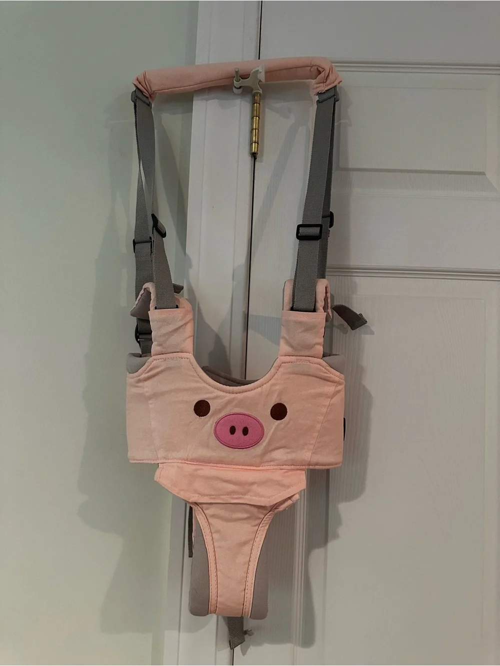 Baby Walking Harness Handheld Walker Assistant Belt Pink Pig Safety